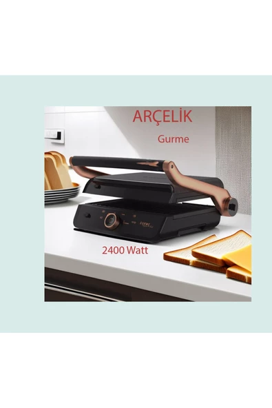 Arçelik 2400 W Gurme Siyah Profesyonel Tost Makinesi