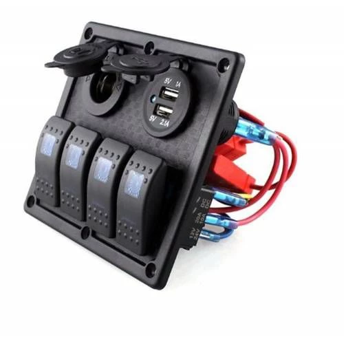 SWITCH PANEL 4 LÜ 12V,USB (L6S3)120*130mm - 3