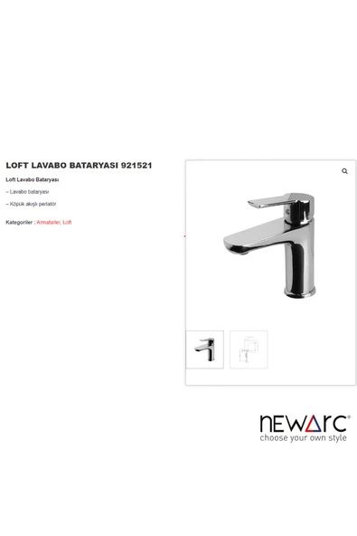 Loft Krom Lavabo Bataryası 921521 - 2
