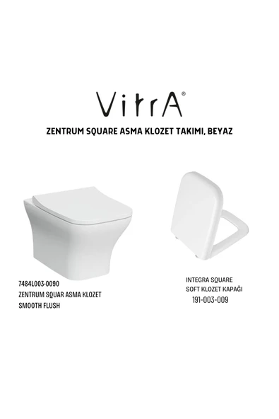 Zentrum Square Asma Klozet, Vitra Integra Square Klozet Kapağı 191-003-009