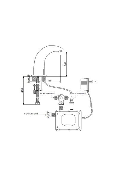 Elite Fotoselli Lavabo Bataryası Siyah 510523B - 2