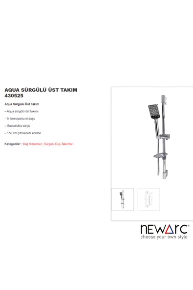 Aqua Krom Banyo Üst Takımı 430525 - 2
