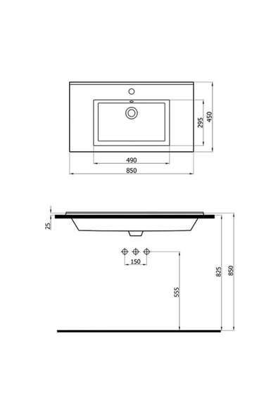 Silver Slim Lavabo 501085 (SLM.L085) - Resim 2