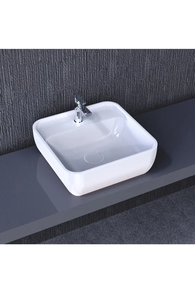 PRT 0711 Porto Çanak Lavabo Batarya Delikli 40X40 Cm - 2