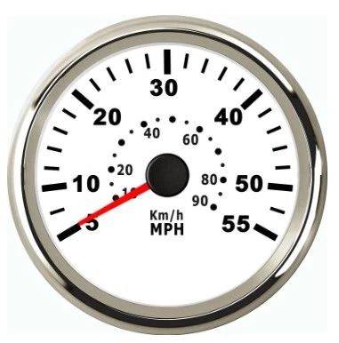 SÜRAT GÖSTERGESİ 55MPH 12/24v ÇAP 85mm BEYAZ TEKNE YAT