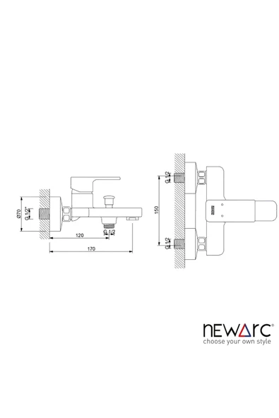 Drop Krom Banyo Bataryası 241511 - 3