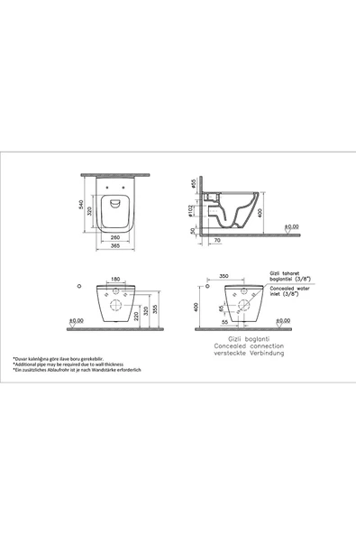 Integra Square Rim-ex Asma 7082L003-0090,Vitra Integra Square Klozet Kapağı 191-003-009 - 5
