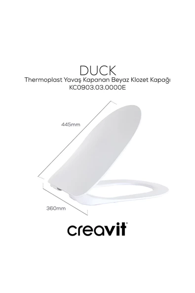 TP329 Terra Kanalsız Asma Klozet,Creavit Yavaş Kapak - 4