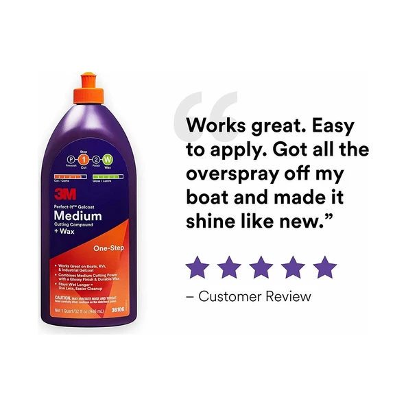 3M WAX JELKOT İNCE PASTA 946 ML 36106 TEKNE KARAVAN - 4