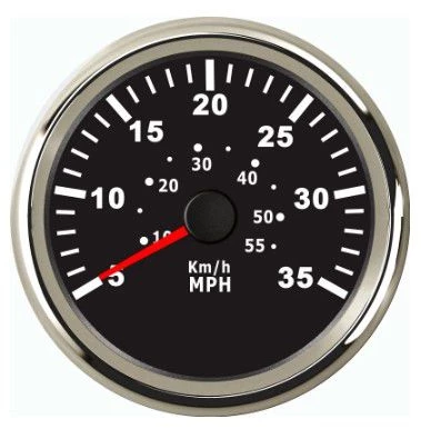 SÜRAT GÖSTERGESİ 35MPH 12/24v ÇAP 85mm SİYAH TEKNE YAT ürün görseli 1