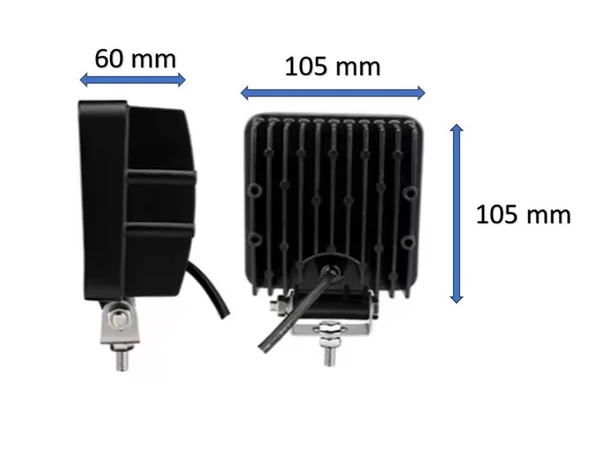 16 Led Kare 9-48 Volt 48 Watt Ip67 Çalışma Lambası - Resim 5