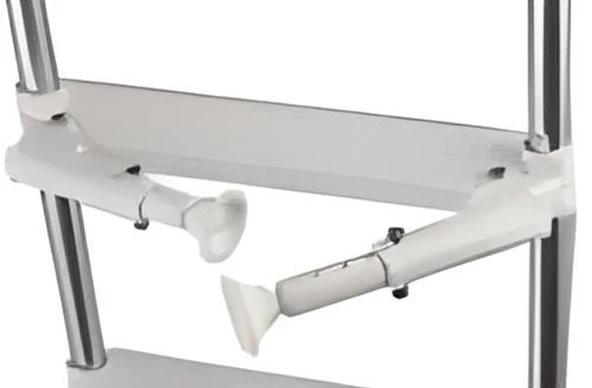 TEKNE MERDİVENİ ALÜMİNYUM 3 BASAMAK KATLANIR PASLANMAZ 84cm - Resim 2