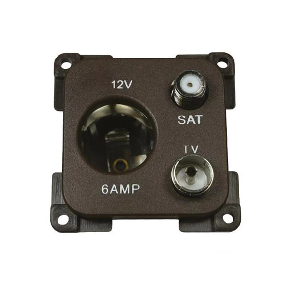 INPROJAL 12 V +TV + SAT SOKETİ TEKNE, YAT VE KARAVAN ürün görseli 1