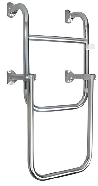 TEKNE MERDİVENİ KATLANIR 2+1 KROM 65cm