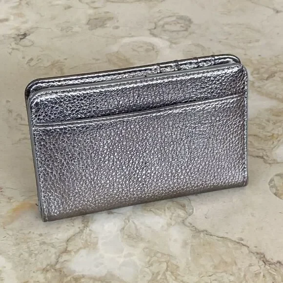 Pull Bear Metalik Gümüs Cüzdan Kartlık - 2
