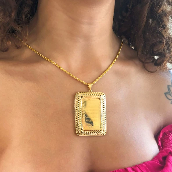 BZ Altın Kaplama Dualı Kolye Ucu TGR-255 - 2