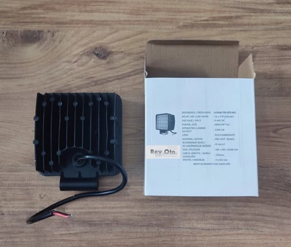 4 Adet 16 Led Kare 9-48 Volt 48 Watt Ip67 Çalışma Lambası - Resim 4