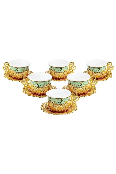 Anatolian Altılı Sunum Seti - Lale - Desen 2 - Sarı - 2