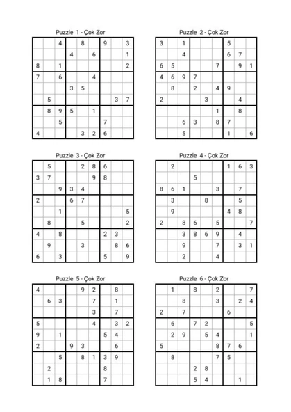 Çok Zor Sudoku Kitap Seti  1000 Sudoku 2 Kitap - Resim 2