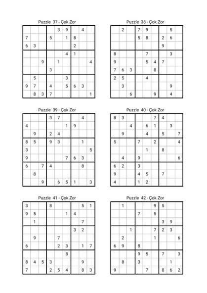 Çok Zor Sudoku Kitap Seti  1000 Sudoku 2 Kitap - Resim 3