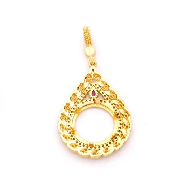 Çeyrek Altın Çerçeveli Kolye Ucu Altın Kaplama TGR-642 - Resim 5