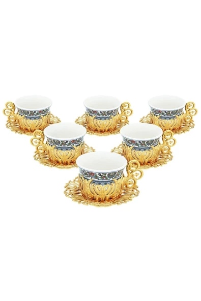 Anatolian Altılı Sunum Seti - Sultan - Topkapı - Sarı - 2