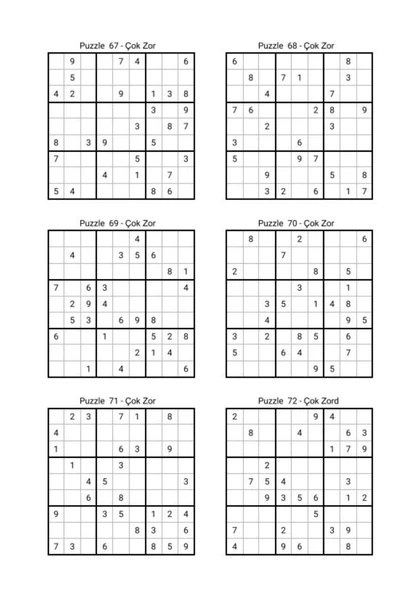 Çok Zor Sudoku Kitap Seti  1000 Sudoku 2 Kitap - Resim 4