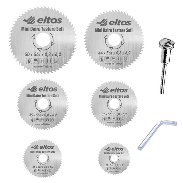 ELTOS MİNİ DAİRE TESTERE SETİ 7'Lİ MTD007