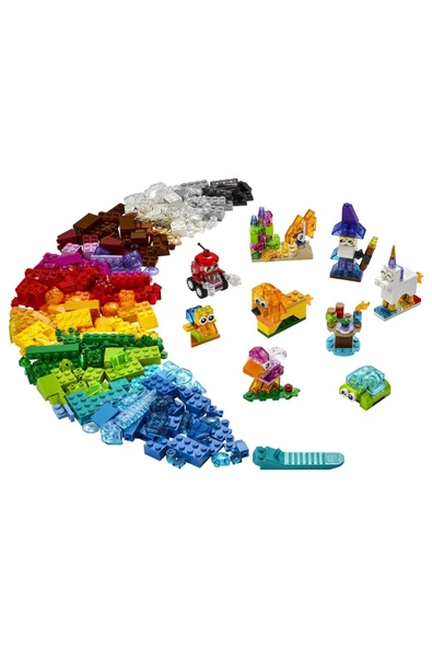 LEGO Classic Yaratıcı Şeffaf Yapım Parçaları 11013 - Çocuklar İçin Yaratıcı Yapım Seti (500 Parça) - 9