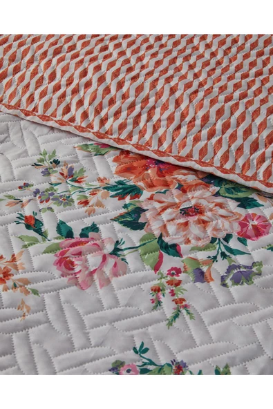 English Home Classic Beauty Tek Kişilik Çok Amaçlı Örtü Turuncu 160 x 220 - 3