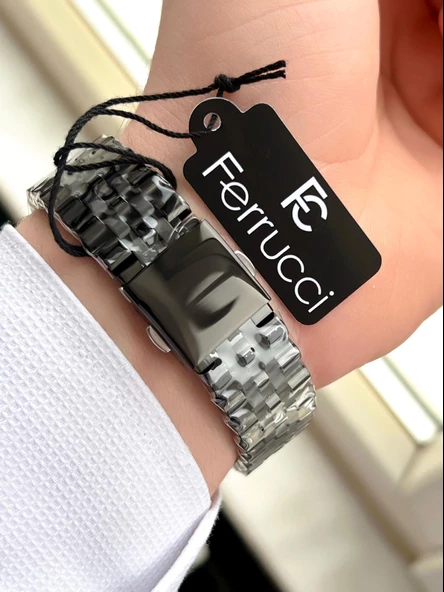 Ferrucci İç Fonksiyonları Aktif Takvim Ve Gün 30mt Suya Dayanıklı Çelik Kordon Erkek Kol Saati EFC.13299.10 - Resim 4