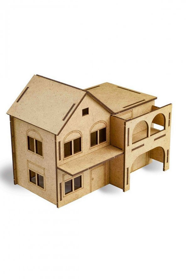 Ahşap Asmalı Konak Maketi - 3 Boyutlu Ahşap Maket