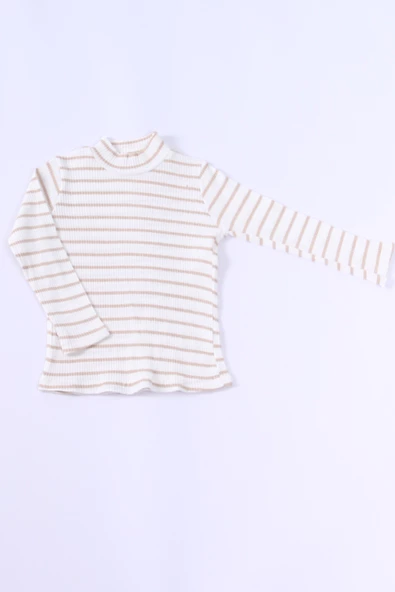 KIZ ÇOCUK BOĞAZLI TRİKO BADİ ÇİZGİLİ C41 - Resim 5