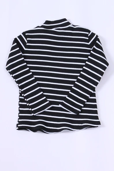 KIZ ÇOCUK BOĞAZLI TRİKO BADİ ÇİZGİLİ C41 - Resim 9