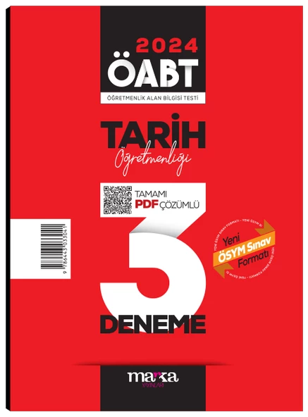 Marka 2025 ÖABT Tarih Öğretmenliği 3 Deneme PDF Çözümlü Marka Yayınları