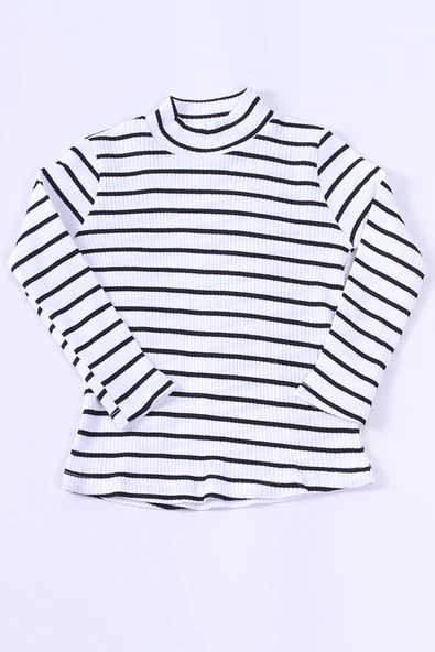 KIZ ÇOCUK BOĞAZLI TRİKO BADİ ÇİZGİLİ C41 ürün görseli