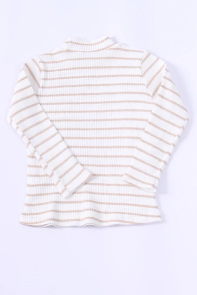 KIZ ÇOCUK BOĞAZLI TRİKO BADİ ÇİZGİLİ C41 - Resim 6