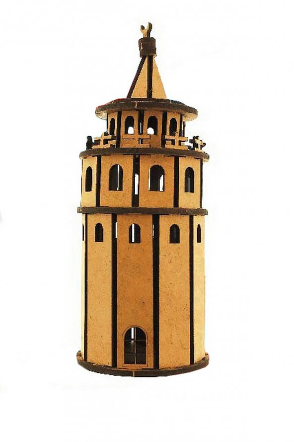 Ahşap Galata Kulesi Maketi - 3 Boyutlu Ahşap Maket