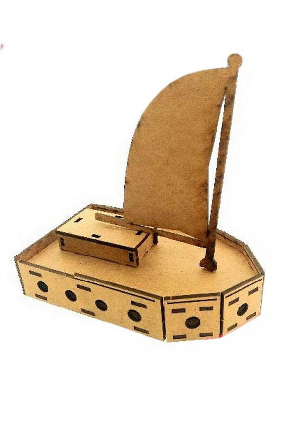 Ahşap Yelkenli Maketi - 3 Boyutlu Ahşap Maket