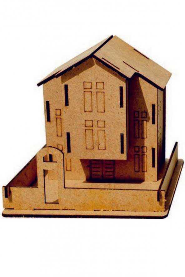 Ahşap Safranbolu Evi Maketi - 3 Boyutlu Ahşap Maket - 3