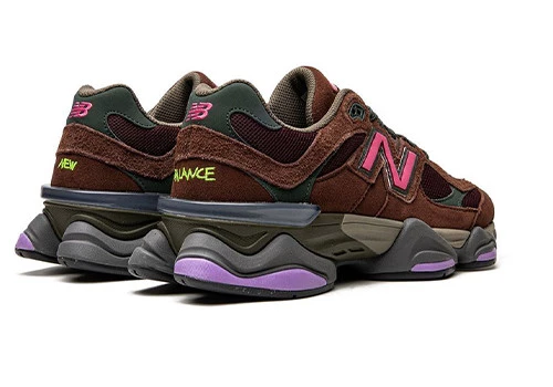 New Balance 9060 Rich Oak Burgundy - 3