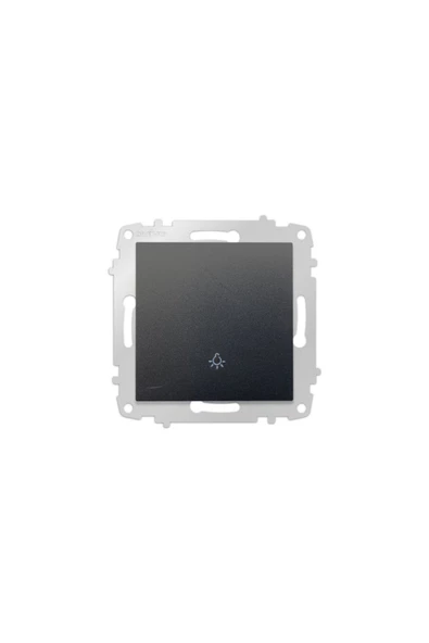 Ovivo Grano Siyah Natural Zil Anahtarı Light Çerçevesiz - 6 Adet