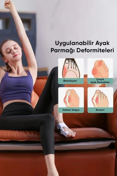 Ayak Baş Parmak Kemik Düzeltici Halluks Valgus Ayak Bakımı Bunyon Koruyucu Gece Ateli - 4