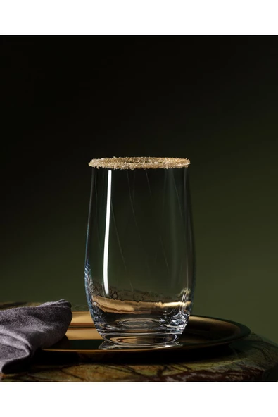 Lucinda Optikli 4'lü Kristal Meşrubat Bardağı Seti - 380ML - Resim 2