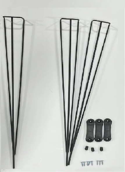 Zigon Sehpa Yan Tabla Metal Tel Ayak siyah - 4