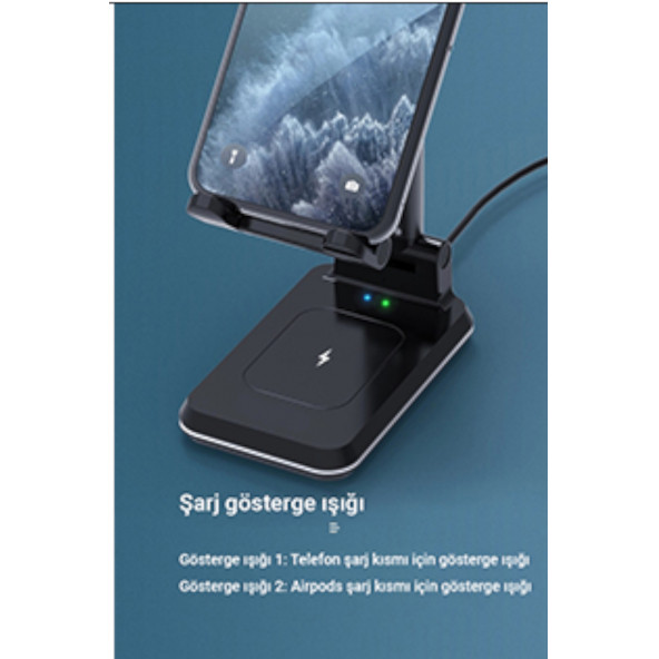 Mühlen T44 Wireless Ayarlanabilir Ergonomik Telefon Tablet Standı - 7
