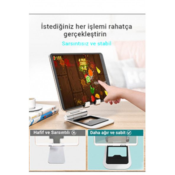 Mühlen T5 Ayarlanabilir Ergonomik Telefon Tablet Standı Füme - 5