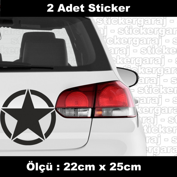 star yıldız sticker 2 ADET - araba kask motosiklet laptop tablet pc atv uyumlu sticker 2 adet