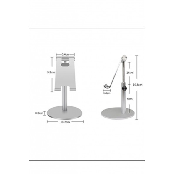Mühlen T40-3 Ayarlanabilir Ergonomik Telefon Tablet Standı Silver - 4