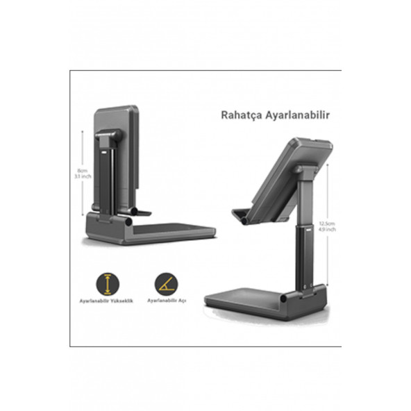 Mühlen T43 Ayarlanabilir Ergonomik Telefon Tablet Standı Black - 2